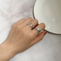 Creative Letter Hollow Ring Hip Hop Glossy Ring  Wholesale main image 3