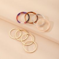 Simple New Hollow  Geometric Color 8-piece Ring Wholesale Nihaojewelry main image 1