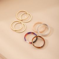 Simple New Hollow  Geometric Color 8-piece Ring Wholesale Nihaojewelry main image 3