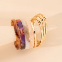 Simple New Hollow  Geometric Color 8-piece Ring Wholesale Nihaojewelry main image 4