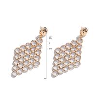 New Korean Geometric Diamond Honeycomb Circle Earrings Exaggerated Earrings Wholesale Nihaojewelry main image 5