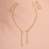 S925 Silver Simple Glossy Love Trend Geometric Shape Clavicle Chain Women's Necklace Pendant Wholesale main image 1
