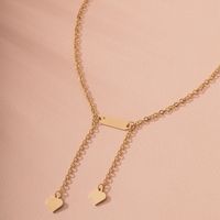 S925 Silver Simple Glossy Love Trend Geometric Shape Clavicle Chain Women's Necklace Pendant Wholesale main image 5