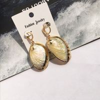 Fashion New Retro Exaggerated Conch Niche Gold-plated Shell Earrings Wholesale main image 6