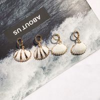 Fashion New Retro Exaggerated Conch Niche Gold-plated Shell Earrings Wholesale main image 4
