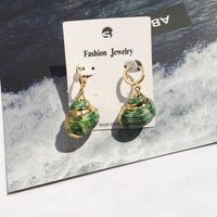 Fashion New Retro Exaggerated Conch Niche Gold-plated Shell Earrings Wholesale main image 3