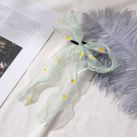 Korea Bowknot  Streamer Lace Little Daisy Cute Hair Scrunchies  Wholesale main image 3