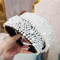 New Fashion Headbands Knotted Baroque Nail Pearl Headwear Wholesale Nihaojewelry main image 5