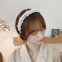 Perlen Stirnband Süßes Mädchen Koreanische Internet-promi-mode All-match Damen Stirnband Druck Haarkarte Damen Temperament Haarschmuck main image 3