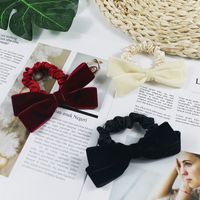 Bowknot Woolen Hairpin Back Head Top Clip Hairpin Simple Headdress Wholesale Nihaojewelry main image 3