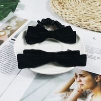 Bowknot Woolen Hairpin Back Head Top Clip Hairpin Simple Headdress Wholesale Nihaojewelry main image 5