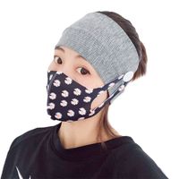 Fashion Sports Yoga Fitness Button Mask Anti-leaf Headband Solid Color Parent-child Couples Wholesale main image 4