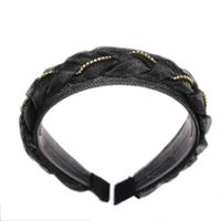 Korea Rhinestone Twist Braid Headband Pearlescent Organza Lace Headband Fabric Hairpin Wholesale Nihaojewelry main image 3