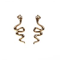 New  Snake-shaped  Animal Earrings Plating Real Gold Earrings Wholesale Nihaojewelry sku image 1