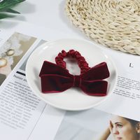 Bowknot Woolen Hairpin Back Head Top Clip Hairpin Simple Headdress Wholesale Nihaojewelry sku image 2