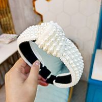 New Fashion Headbands Knotted Baroque Nail Pearl Headwear Wholesale Nihaojewelry sku image 3