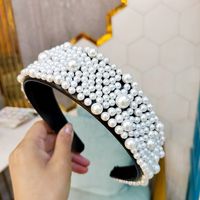 New Fashion Headbands Knotted Baroque Nail Pearl Headwear Wholesale Nihaojewelry sku image 5