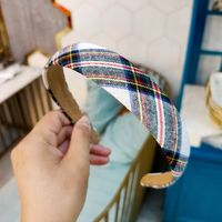 The New Style Of College Style Headband Simple And Cute Plaid Fabric Press Hair Headwear Wholesale Nihaojewelry sku image 5