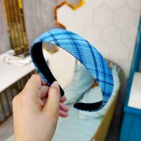 The New Style Of College Style Headband Simple And Cute Plaid Fabric Press Hair Headwear Wholesale Nihaojewelry sku image 6