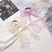 Korea Bowknot  Streamer Lace Little Daisy Cute Hair Scrunchies  Wholesale sku image 1