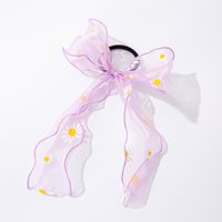 Korea Bowknot  Streamer Lace Little Daisy Cute Hair Scrunchies  Wholesale sku image 2