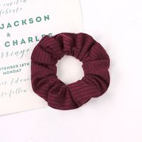 Large Intestine Hair Tie Fall Winter Simple Pure Color Knitted Hair Scrunchies  Wholesale Nihaojewelry sku image 3