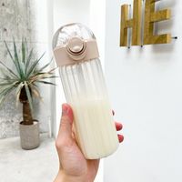 Simple Pop-lid Glass Heat-resistant Large-capacity Straw Cup For Pregnant Women Casual Trend Drinking Cup sku image 3