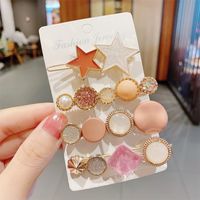 Korean Pearl Hairpin Side Clip Bangs Clip Set Word Clip Fashion Hair Accessories Wholesale Nihaojewelry sku image 2