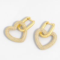 Nouveaux Bijoux Boucles D&#39;oreilles Diamant Géométrique Boucles D&#39;oreilles Amour En Gros Nihaojewelry main image 1