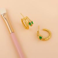 Fashion Jewelry Creative Snake Earrings Micro-set Zircon Simple Earrings  Wholesale Nihaojewelry main image 5