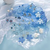 925 Argent Aiguille Nouveau Populaire Brume Bleu Simple Boucles D&#39;oreilles En Gros Nihaojewelry main image 5