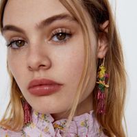 Fashion Ethnic Style Parrot Earrings Exaggerated Animal Alloy Rhinestone Earrings Trendy Wholesale Nihaojewelry main image 3