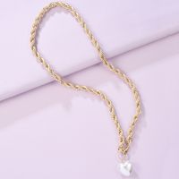 Thick Chain Baroque Pearl Necklace Bracelet Set Frosty Jewelry Wholesale Nihaojewelry main image 3