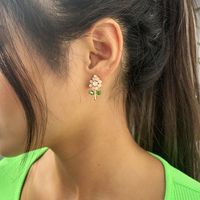Fashion Alloy Earrings Crystal Wild Flower Earrings Hot Sale Earrings Wholesale Nihaojewelry main image 6