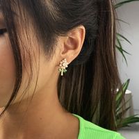 Fashion Alloy Earrings Crystal Wild Flower Earrings Hot Sale Earrings Wholesale Nihaojewelry main image 5