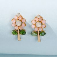 Boucles D&#39;oreilles En Alliage De Mode Cristal Fleurs Sauvages Boucles D&#39;oreilles Vente Chaude Boucles D&#39;oreilles En Gros Nihaojewelry main image 4