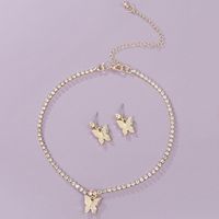 Fashion Style Jewelry Set New Holiday Style Geometric Butterfly Earring Necklace Set Wholesale Nihaojewelry main image 3