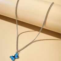 New Accessories Fashion Irregular Metal Pendant Trend Wild Small Butterfly Multilayer Necklace Wholesale Nihaojewelry main image 2