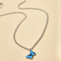 New Accessories Fashion Irregular Metal Pendant Trend Wild Small Butterfly Multilayer Necklace Wholesale Nihaojewelry main image 5