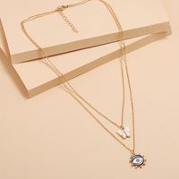 Clavicle Necklace Fashion Simple Retro Multi-layer Butterfly Drop Oil Choker Necklace Wholesale Nihaojewelry main image 1