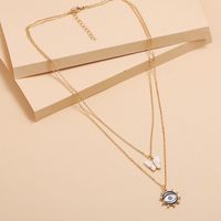 Clavicle Necklace Fashion Simple Retro Multi-layer Butterfly Drop Oil Choker Necklace Wholesale Nihaojewelry main image 2