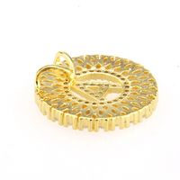 Hot Sale Micro-insert 26 English Alphabet Necklace Gold-plated Round Zircon Pendant  Wholesale Nihaojewelry main image 5