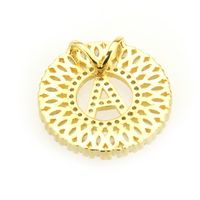 Hot Sale Micro-insert 26 English Alphabet Necklace Gold-plated Round Zircon Pendant  Wholesale Nihaojewelry main image 6