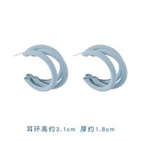 925 Silver Needle New Popular Haze Blue Simple Earrings Wholesale Nihaojewelry sku image 16