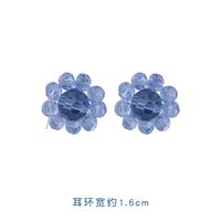 925 Silver Needle New Popular Haze Blue Simple Earrings Wholesale Nihaojewelry sku image 26