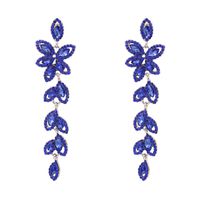 Earrings Fashion Creative Models Alloy Diamond Leaf Earrings Wholesale Nihaojewelry sku image 3