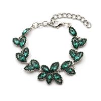 Fashion Jewelry Creative Alloy Diamond Leaf Bracelet Wholesale Nihaojewelry sku image 2