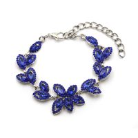Fashion Jewelry Creative Alloy Diamond Leaf Bracelet Wholesale Nihaojewelry sku image 3