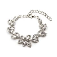Fashion Jewelry Creative Alloy Diamond Leaf Bracelet Wholesale Nihaojewelry sku image 4