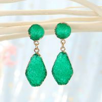 Fashion Jewelry Imitation Crystal Bud Wine Bottle Earrings Imitation Natural Stone Earrings Long Trapezoid Earrings Wholesale Nihaojewelry sku image 1